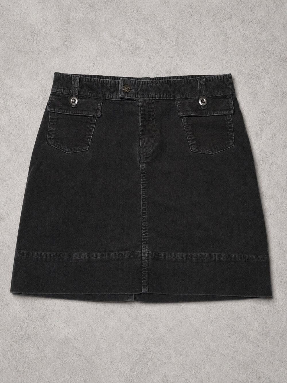 Patagonia Organic Cotton Corduroy Mini Skirt Women’s 2 Gray Stretch